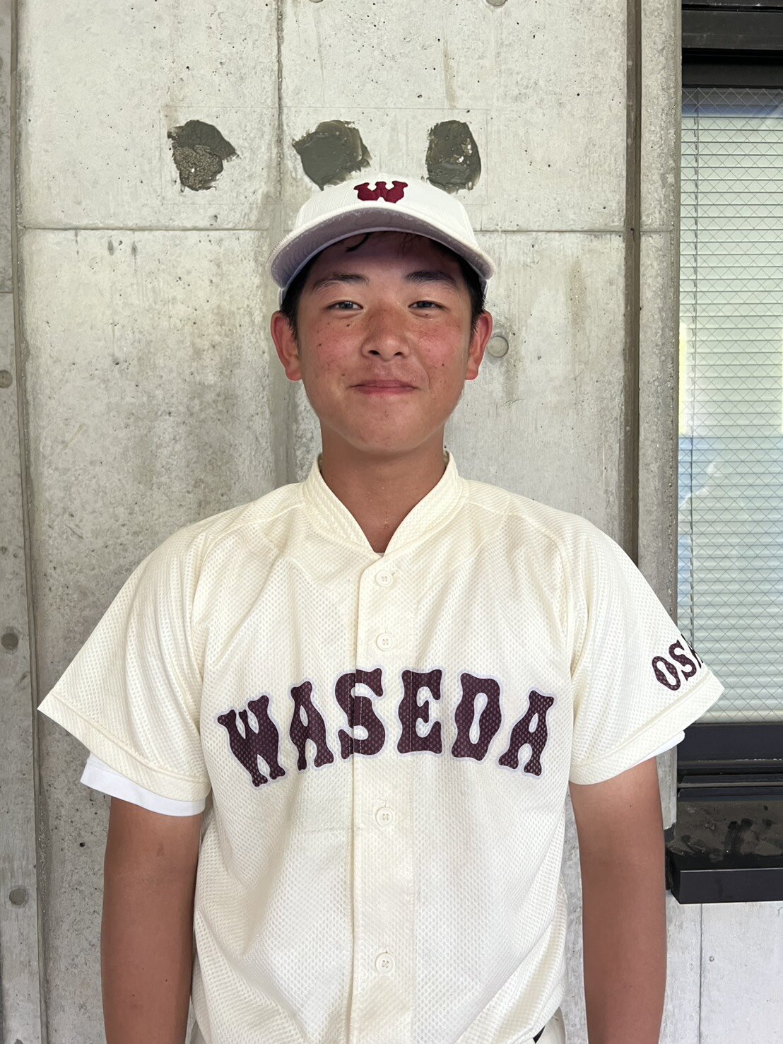渋谷対早稲田大阪　7回に代打で出場した早稲田大阪・斎藤佑樹（撮影・佐藤妙月）