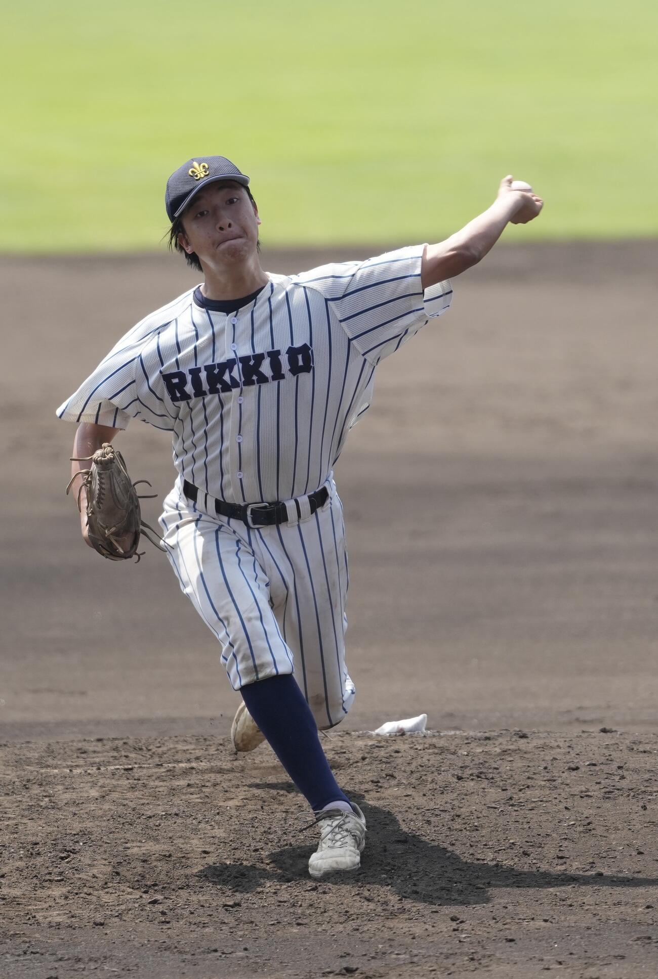 蓮田松韻対立教新座　力投する先発の立教新座・中川勇有誠（撮影・小島史椰）