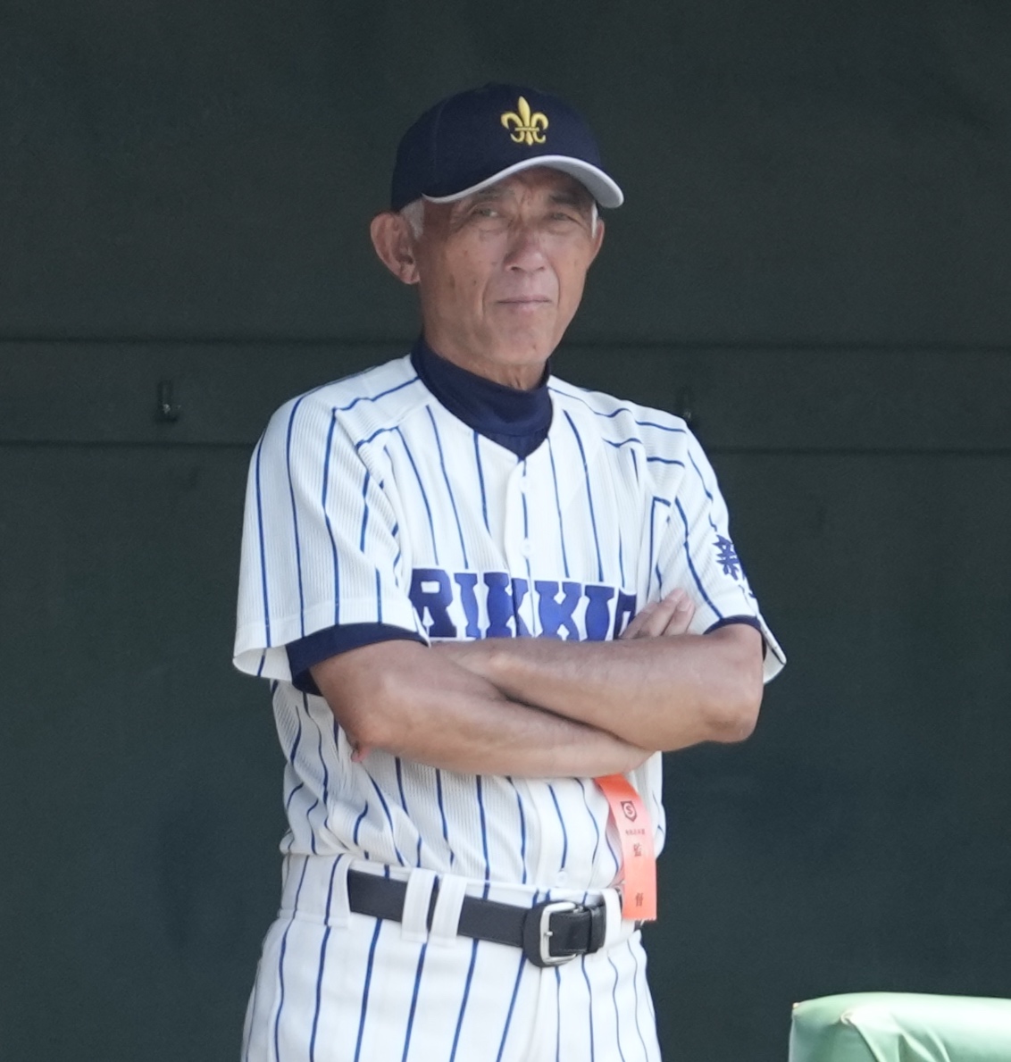 蓮田松韻対立教新座　1回表戦況を見つめる立教新座・黒須清人監督（撮影・小島史椰）