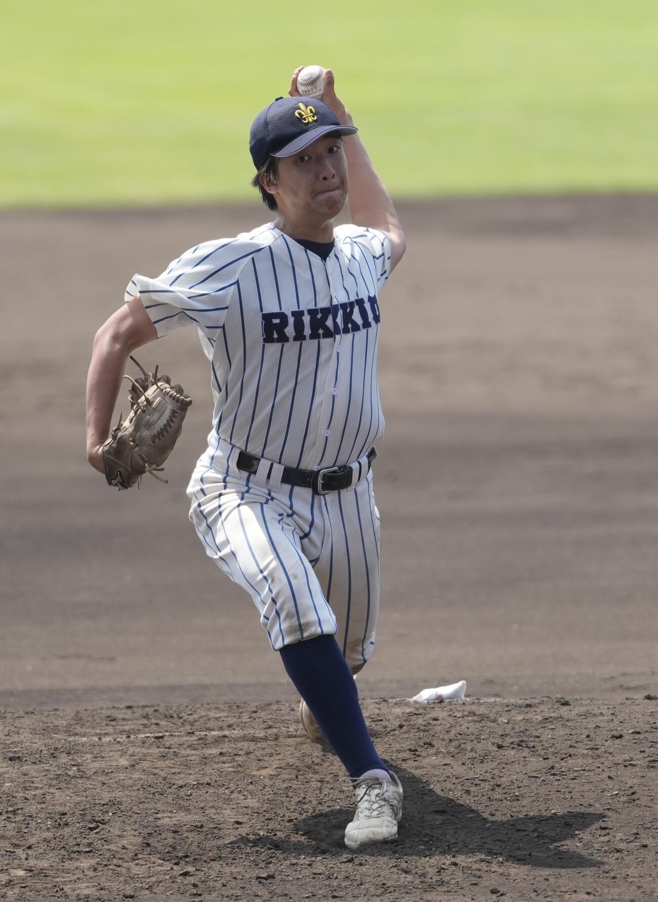 蓮田松韻対立教新座　力投する先発の立教新座・中川勇有誠（撮影・小島史椰）