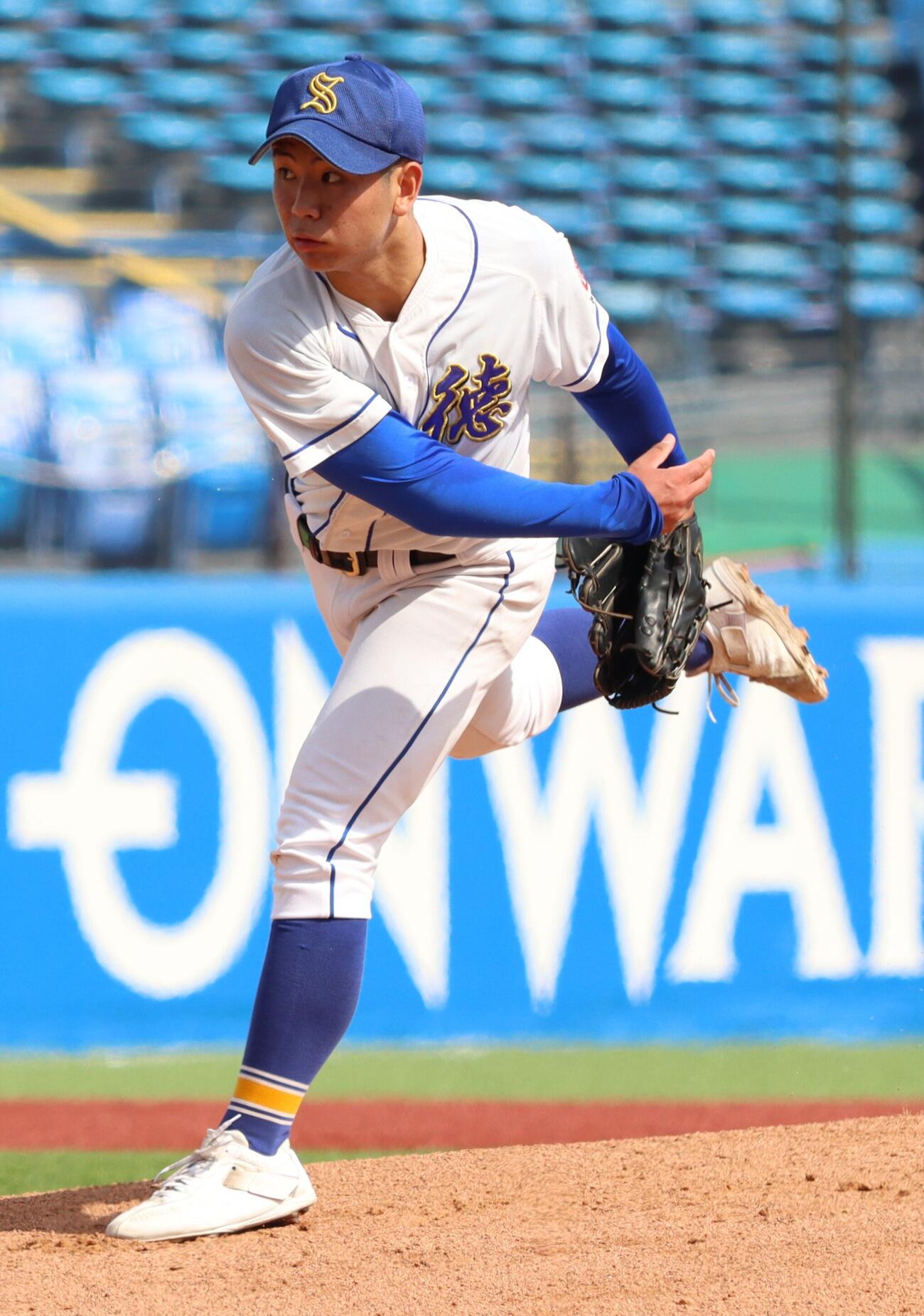 第108回全国高校野球東東京大会　3回戦　修徳対淑徳　先発した淑徳・永田壮寿（撮影・栗林真菜）
