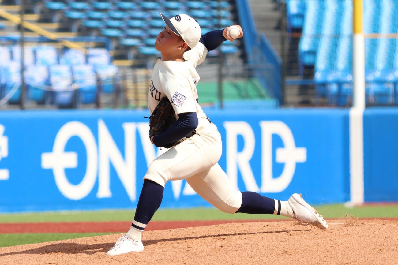 第108回全国高校野球東東京大会　3回戦　修徳対淑徳　先発した修徳・東山大空（撮影・栗林真菜）