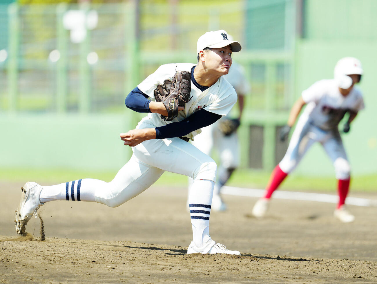 府中西対日大三　日大三2番手の横田航弥（撮影・江口和貴）
