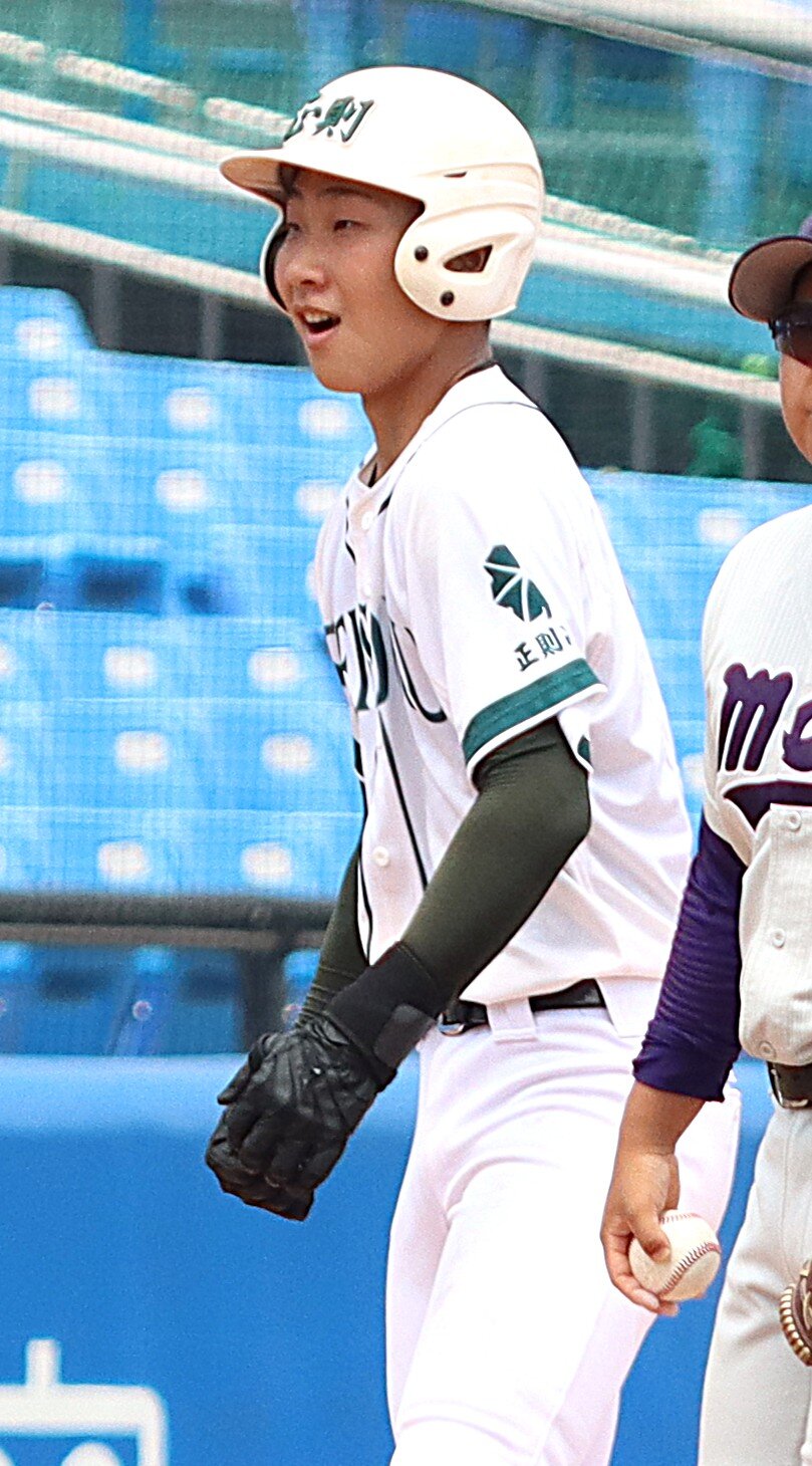 第108回全国高校野球東東京大会　3回戦　明大中野対正則　適時三塁打を放った正則・池田人星（撮影・栗林真菜）