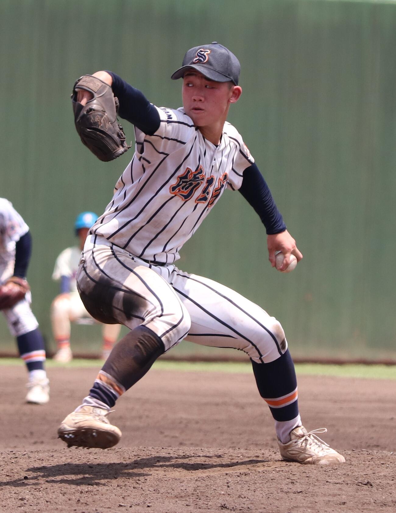 第108回全国高校野球埼玉大会　3回戦　市立川越対埼玉栄　先発の埼玉栄・黒沢遙（撮影・会田京叶）