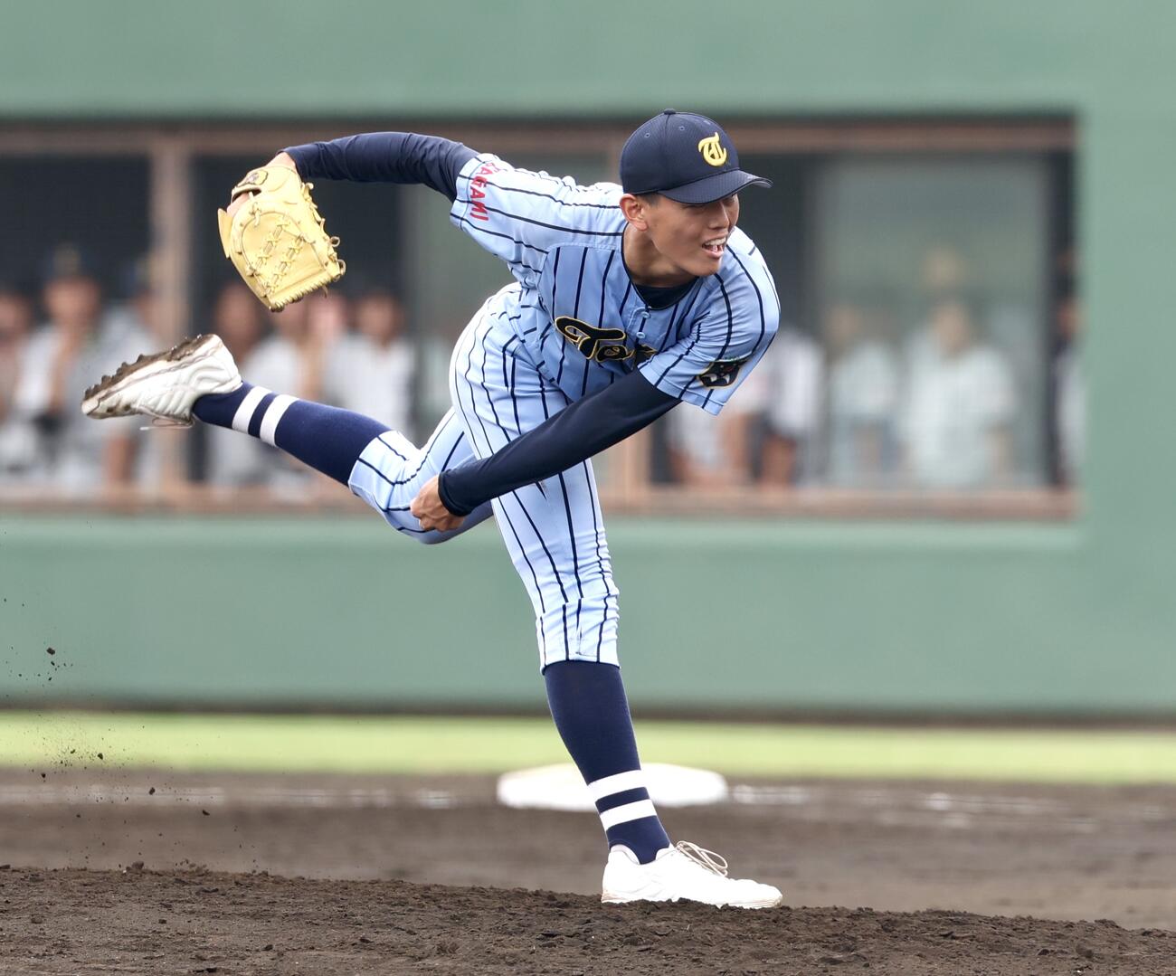 横浜対東海大相模　東海大相模2番手の玉代勢湊（撮影・宮地輝）