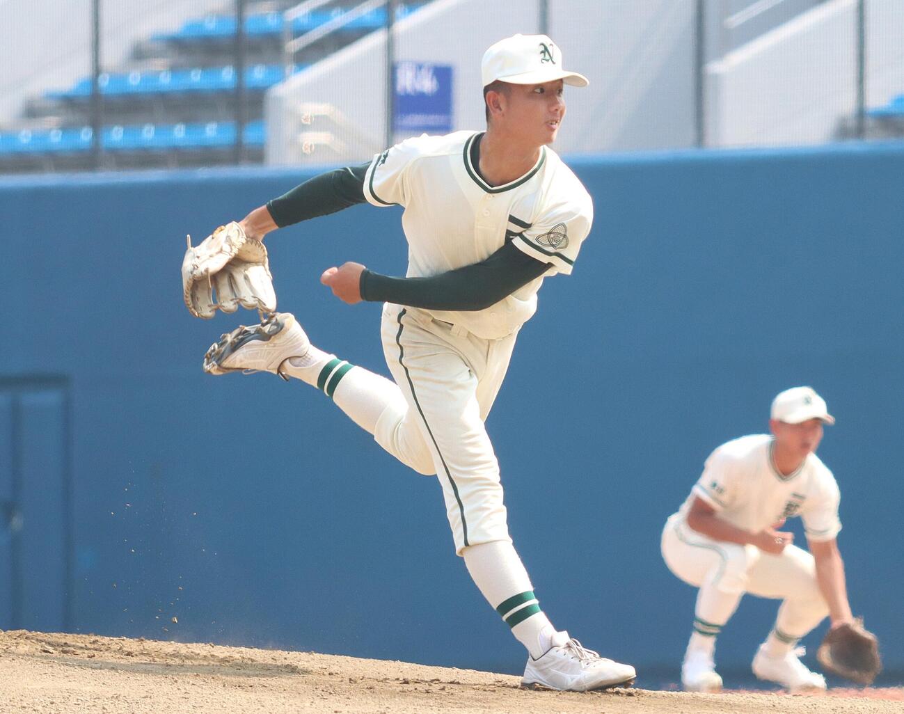 第108回全国高校野球東東京大会　4回戦　早稲田対二松学舎大付　先発した二松学舎大付・千葉結太（撮影・栗林真菜）