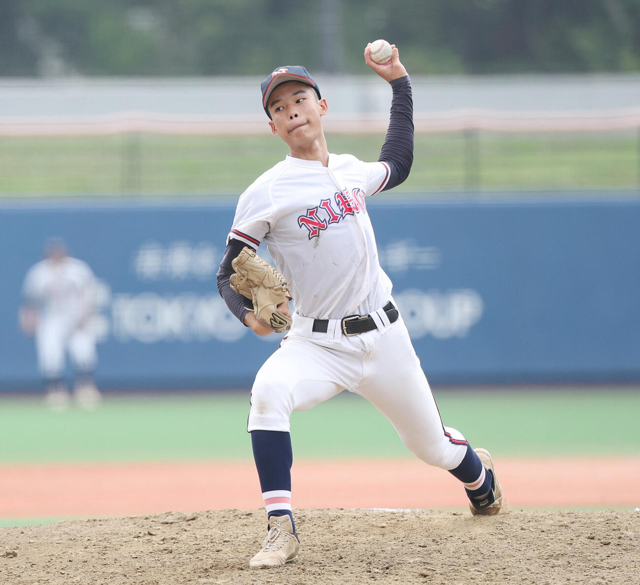 目黒日大対実践学園　目黒日大2番手の青木康佑（撮影・宮地輝）