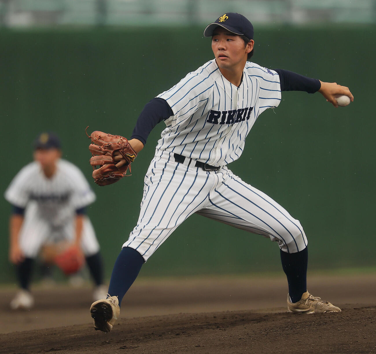 東農大三対立教新座　力投する立教新座先発の増田憲哉