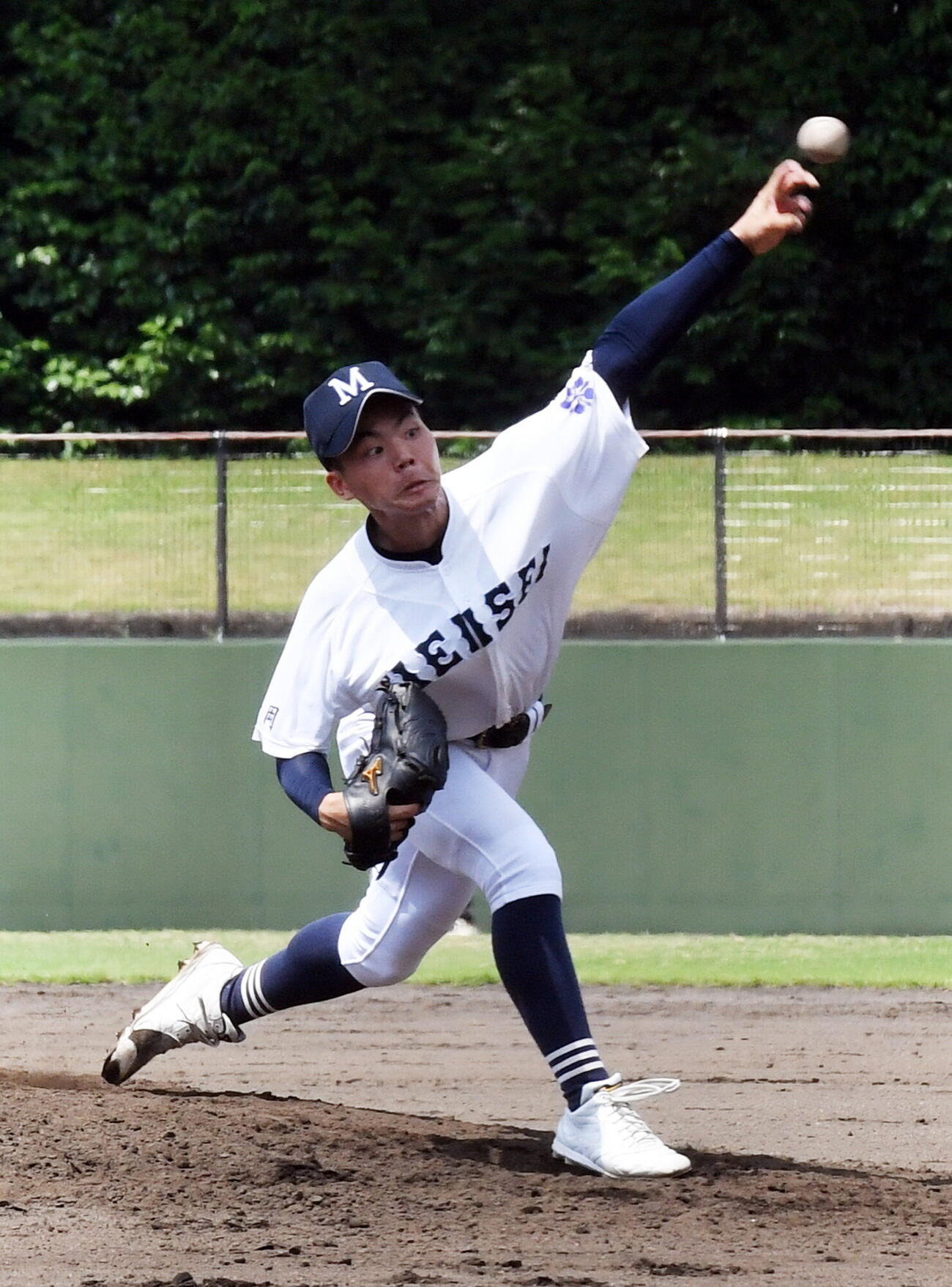 知徳対藤枝明誠　7回から2番手で登板し、3回無失点の藤枝明誠・松下