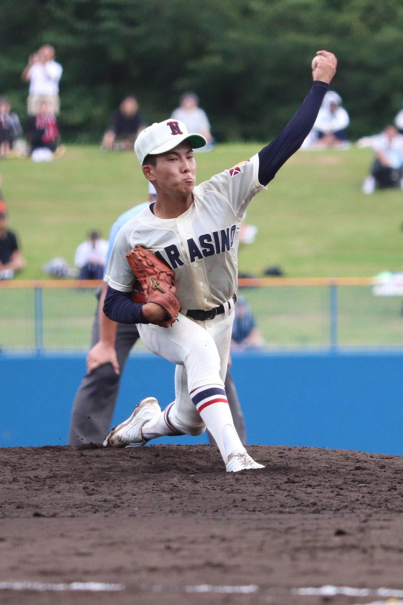 市柏対習志野　習志野先発の林響己（撮影・服部航大）