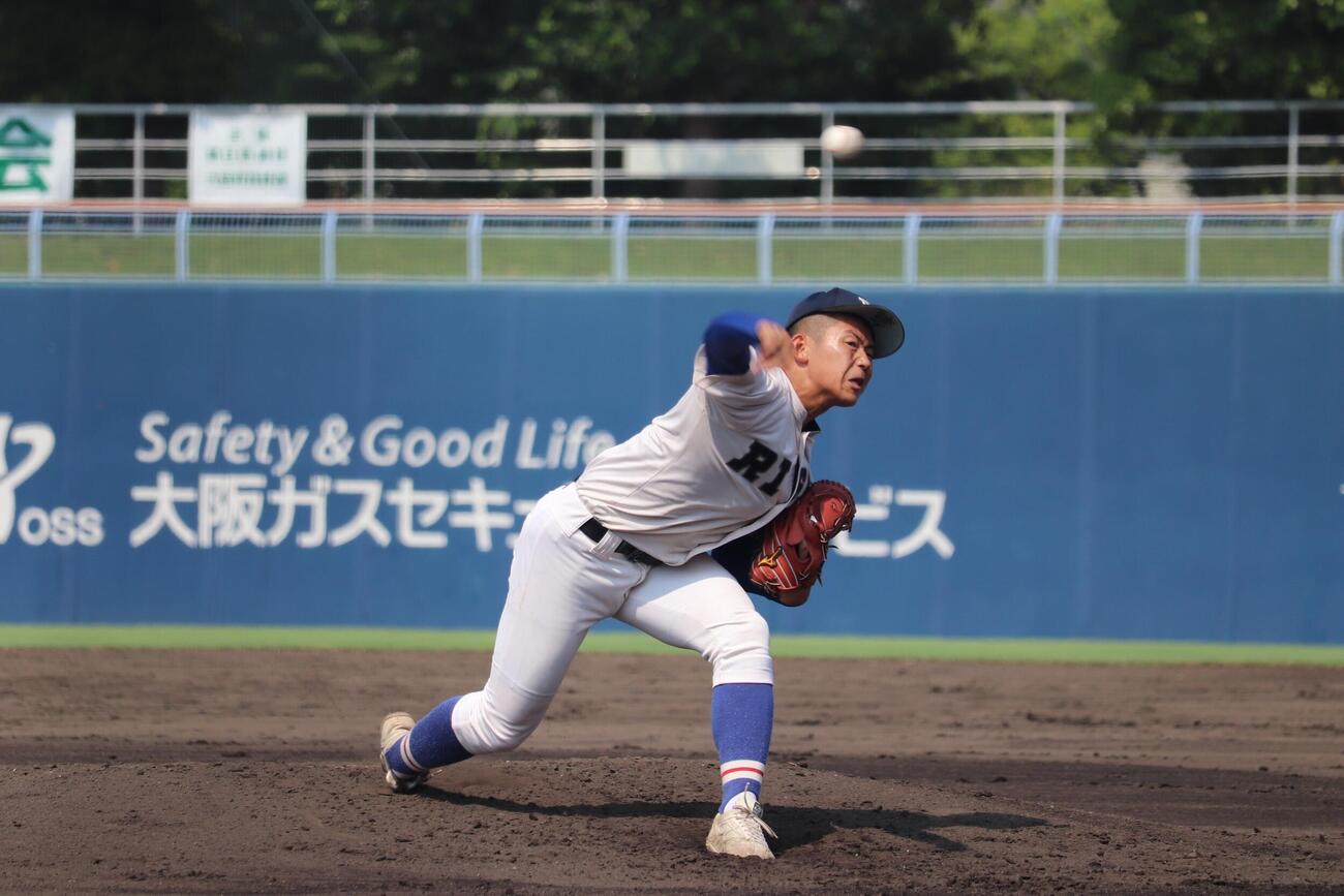 関西創価戦に先発した履正社・木村颯（撮影・佐藤妙月）