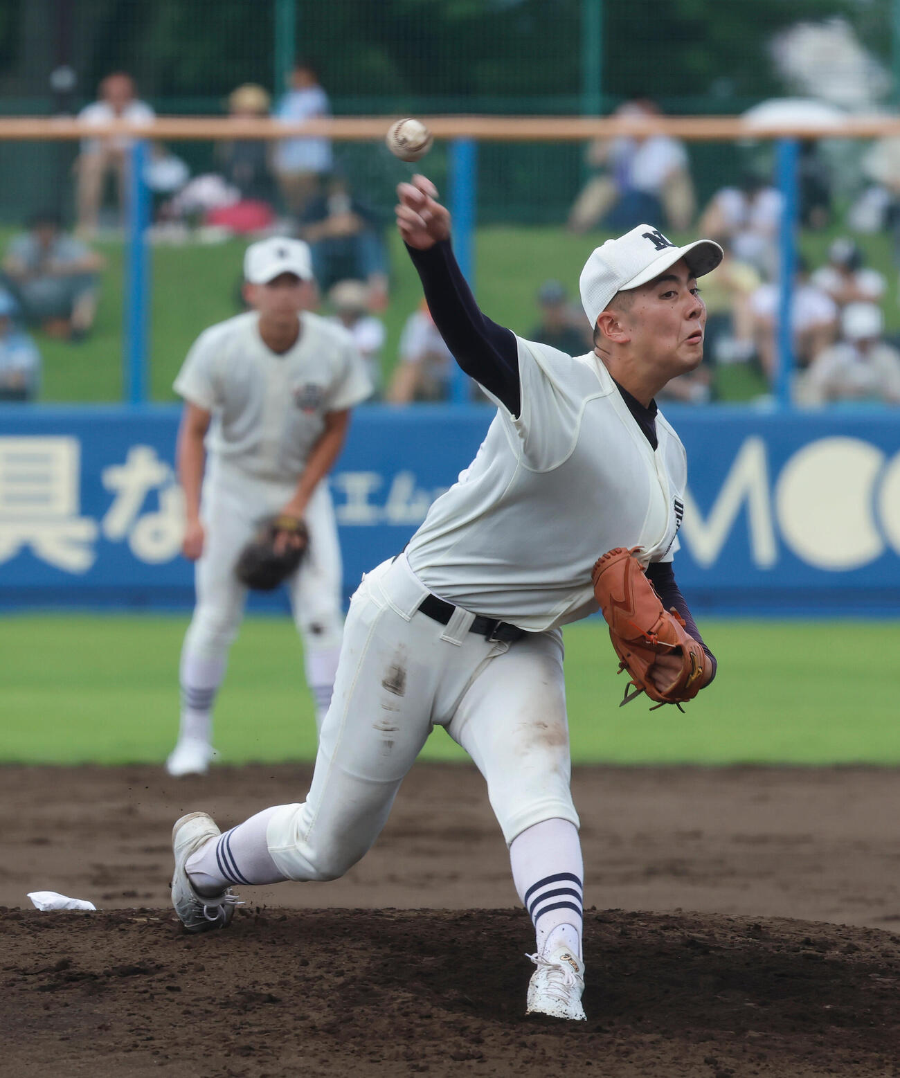 工学院大付対日大三　力投する日大三・根本智希（撮影・山本朝陽）