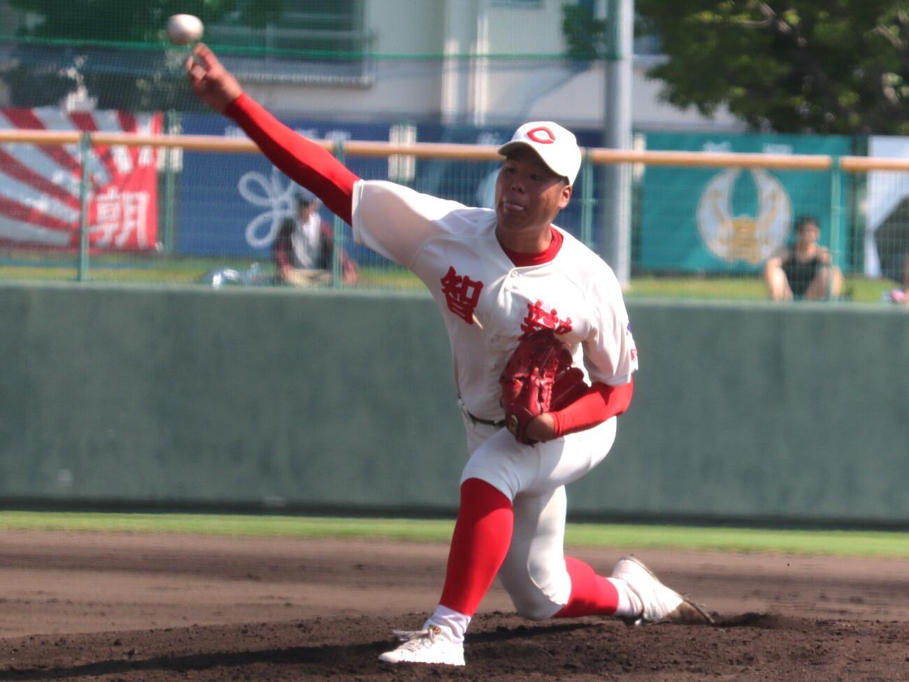 田辺対智弁和歌山　智弁和歌山の先発・和気匠太投手（撮影・中島麗）