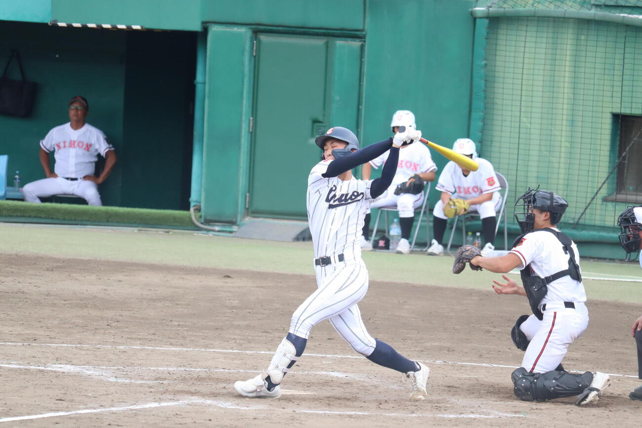 日大山形対山形中央　「4番DH」で先発出場した山形中央の奥山卯月投手