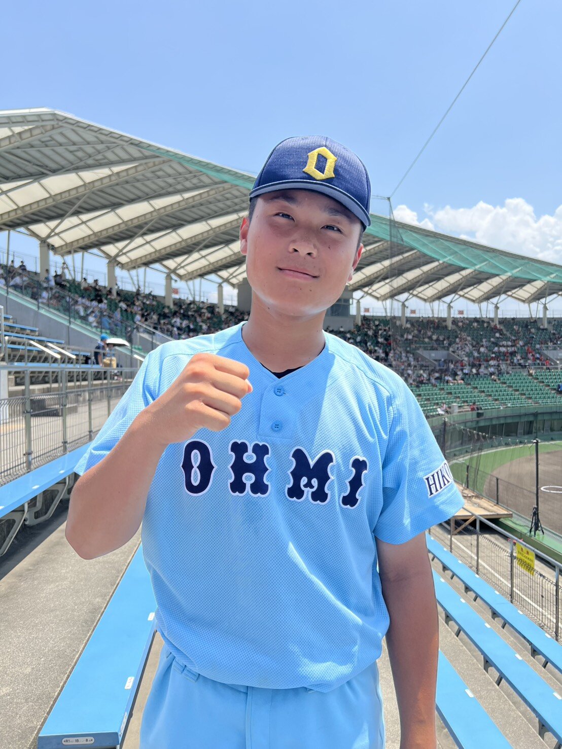 阪神・佐藤輝明を兄に持ち、近江でのメンバー入りを目指す佐藤悠（撮影・佐藤妙月）