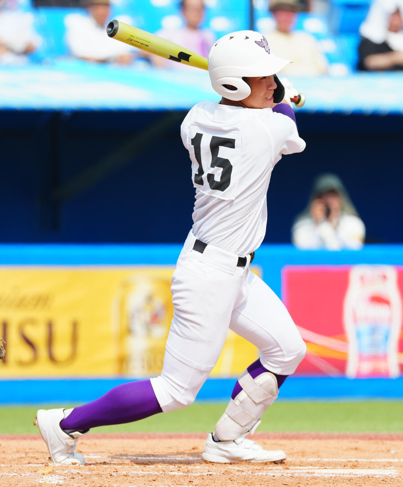 関東第一対錦城学園　2回表関東第一1死二、三塁、適時打を放つ浜田晃大（撮影・垰建太）