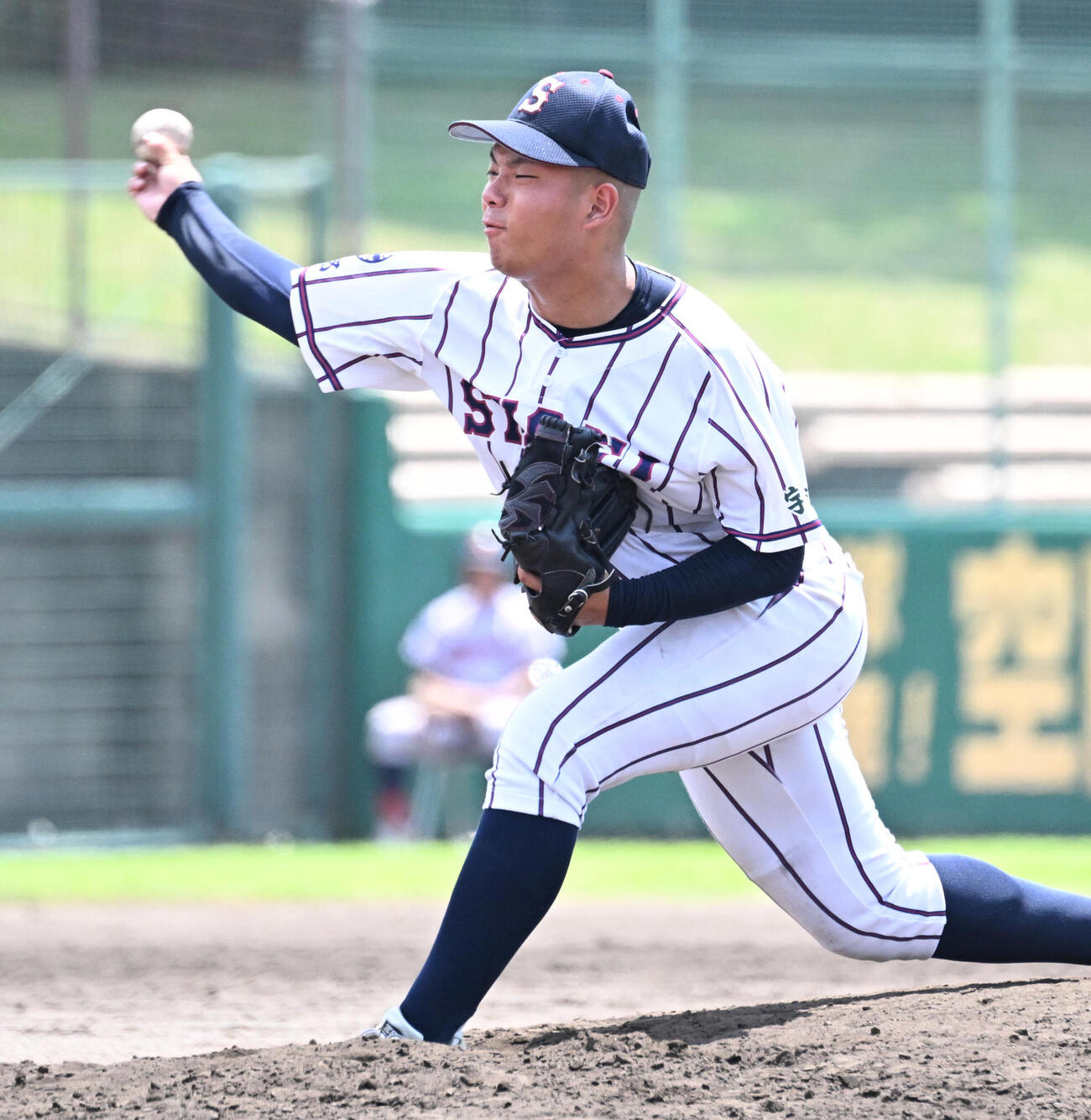 京都翔英対京都国際　京都翔英3番手の前田官九郎1（撮影・石井愛子）