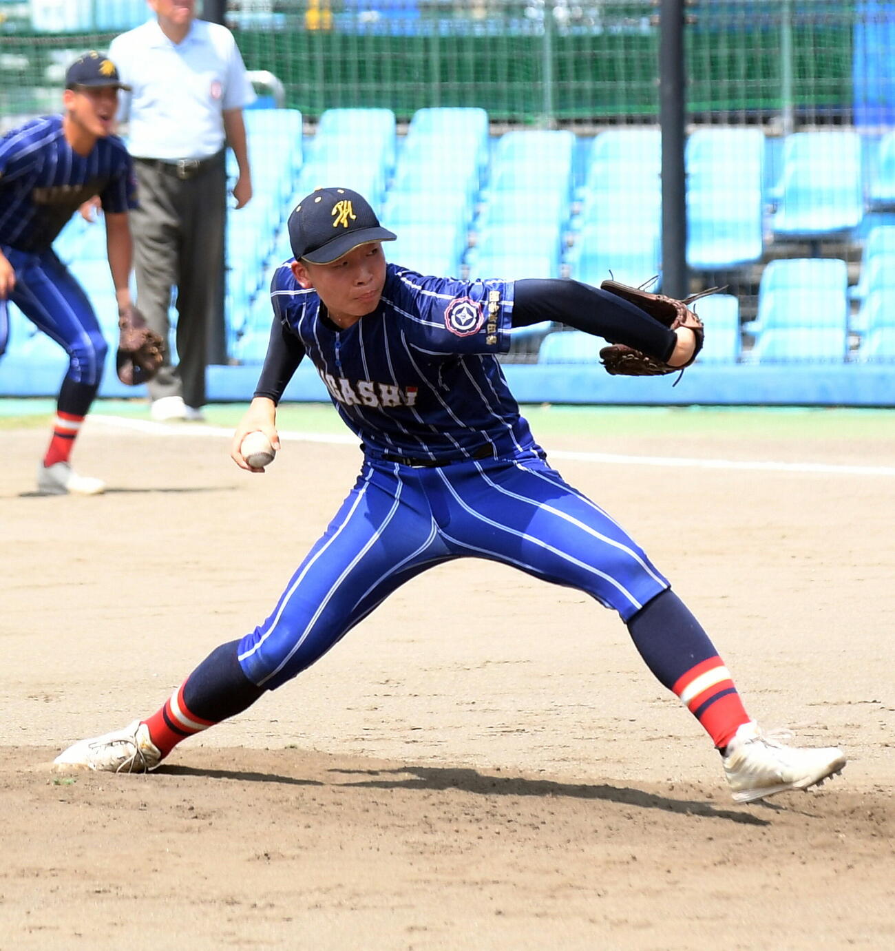 藤枝明誠対磐田東　力投する磐田東・大箸
