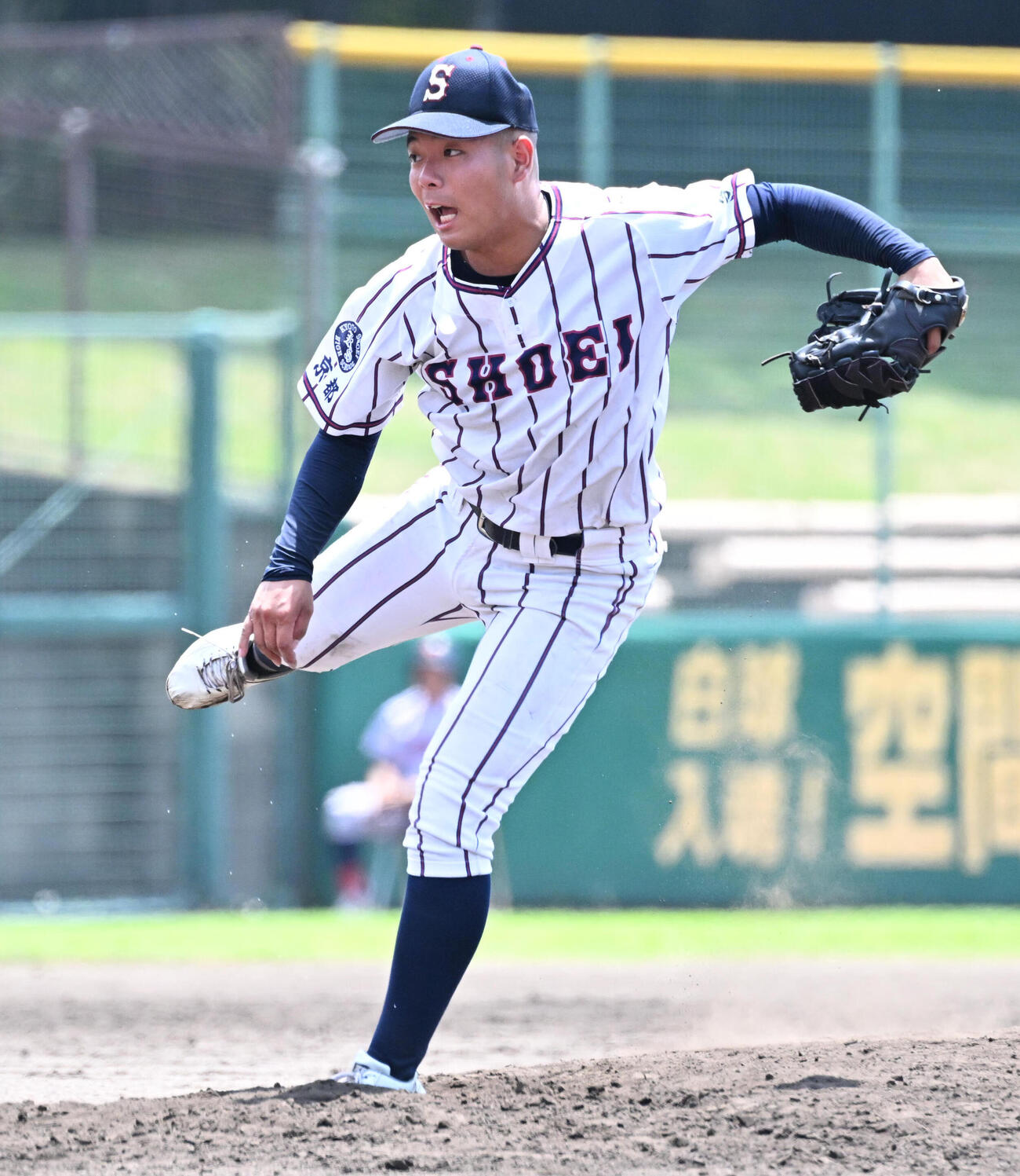 京都翔英対京都国際　京都翔英3番手の前田官九郎1（撮影・石井愛子）