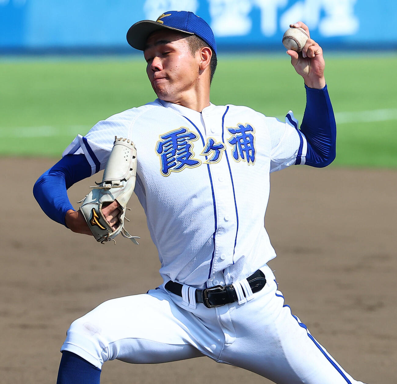 水戸商対霞ケ浦　霞ケ浦先発の小林将大（撮影・野上伸悟）