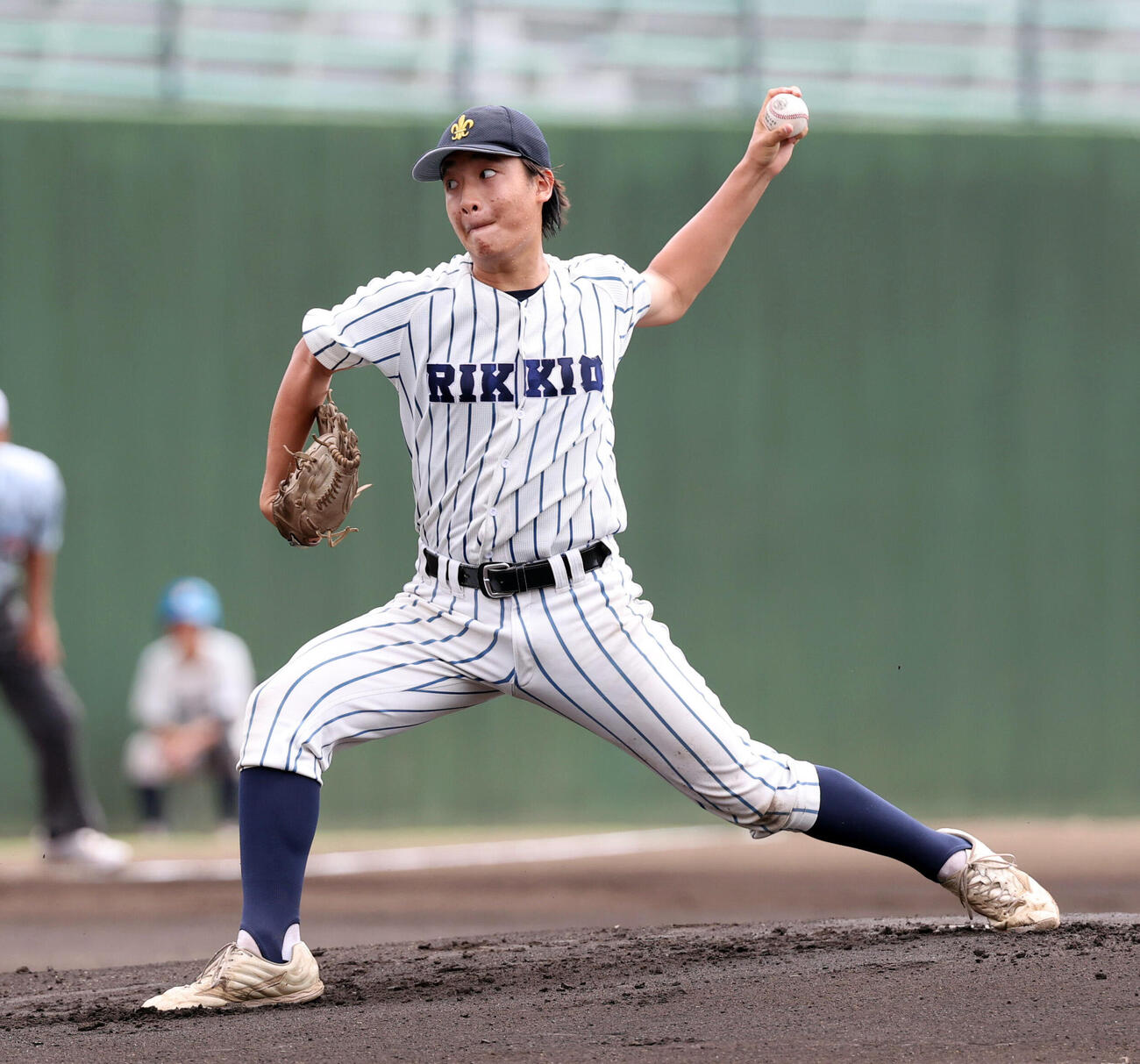 浦和学院対立教新座　立教新座先発の中川勇有誠（撮影・浅見桂子）