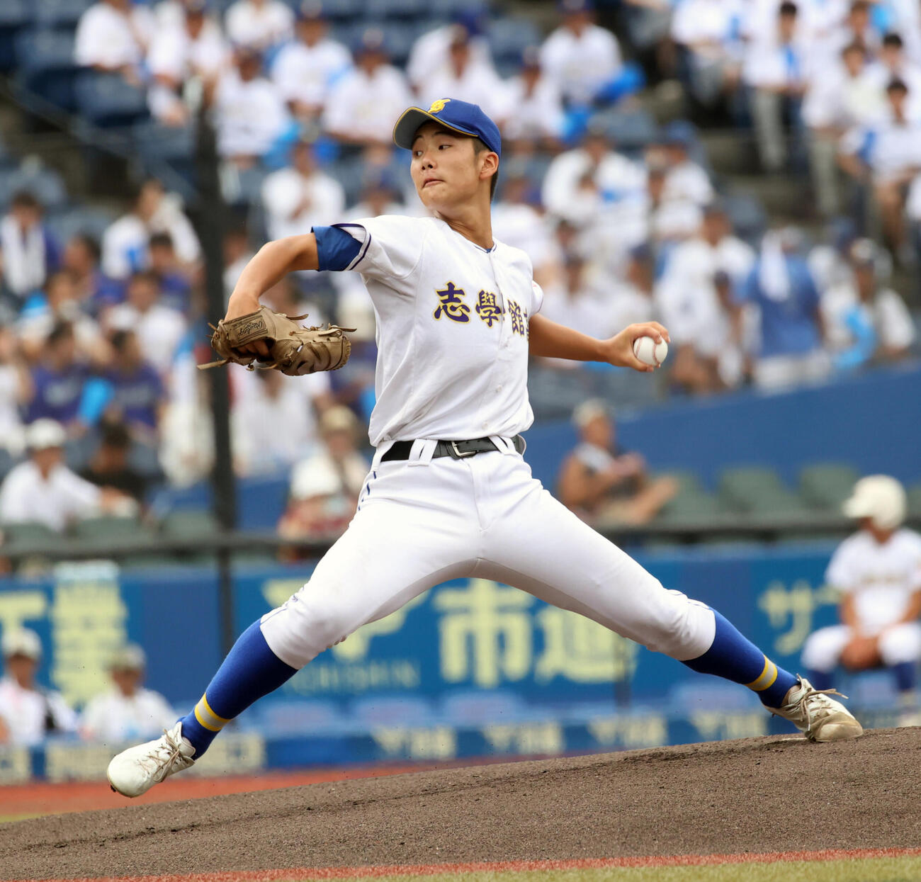 専大松戸対志学館　先発した志学館・滝口大誠（撮影・柴田隆二）