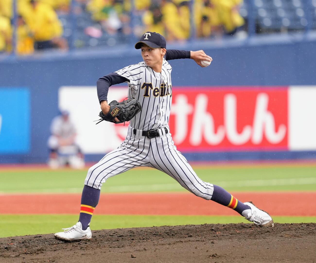 帝京長岡対日本文理　帝京長岡先発の西脇駆（撮影・足立雅史）