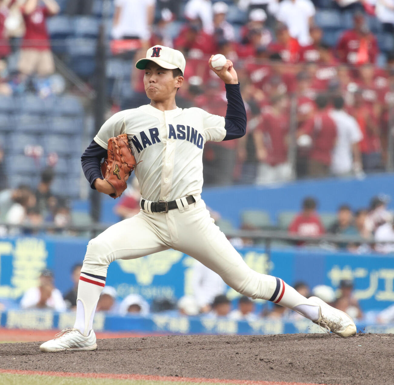 拓大紅陵対習志野　先発した習志野・林響己（撮影・柴田隆二）