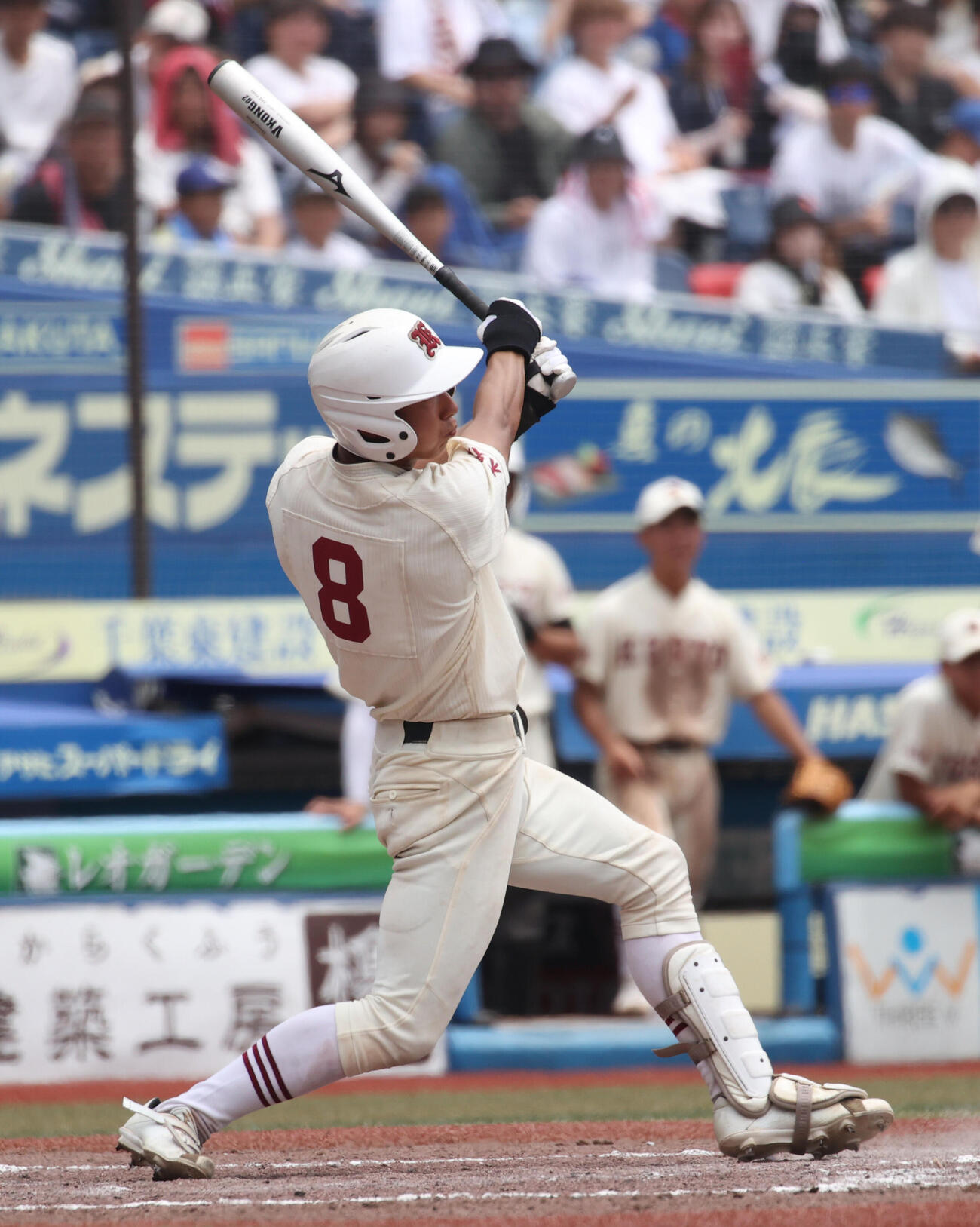 拓大紅陵対習志野　5回表拓大紅陵1死三塁、片岡大瑚は適時二塁打を放つ（撮影・柴田隆二）