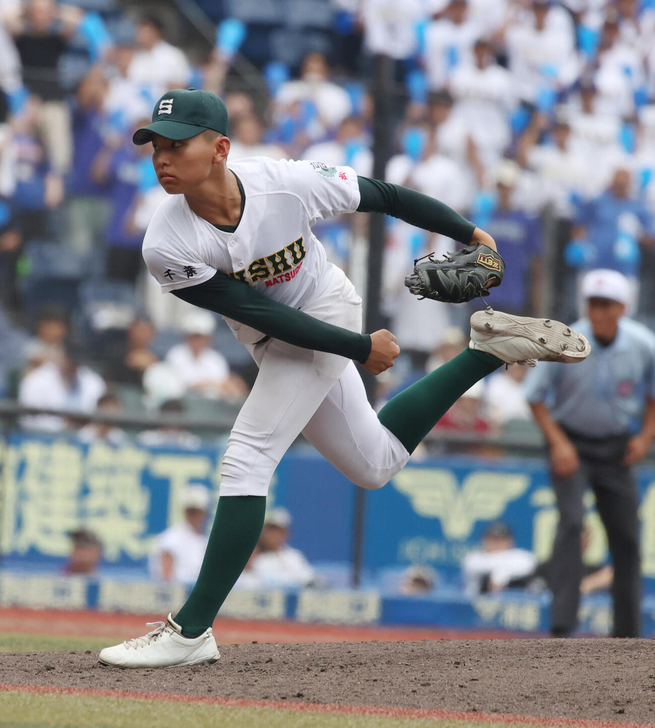 専大松戸対志学館　好投する専大松戸・門倉昂大（撮影・柴田隆二）