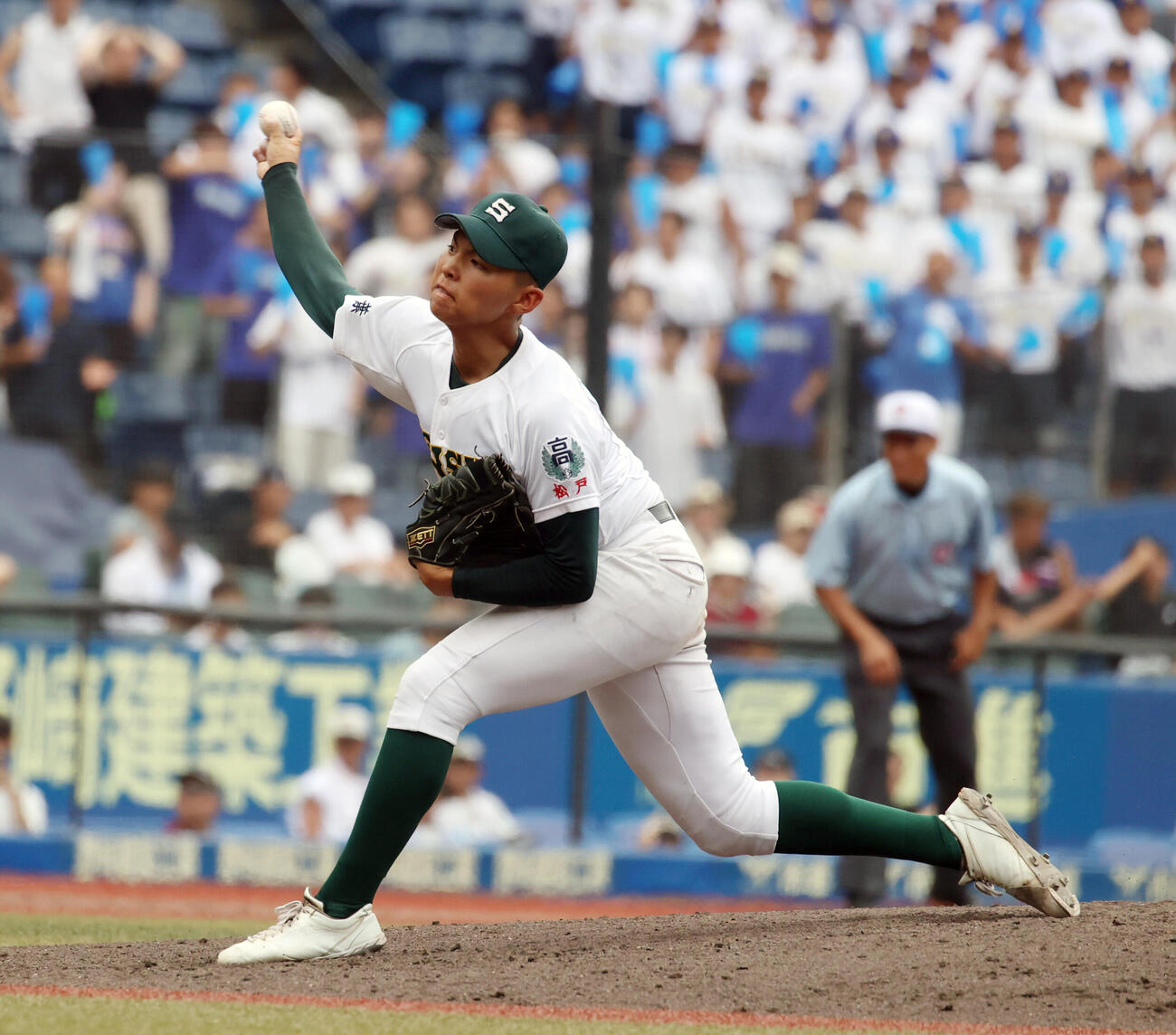 専大松戸対志学館　好投する専大松戸・門倉昂大（撮影・柴田隆二）