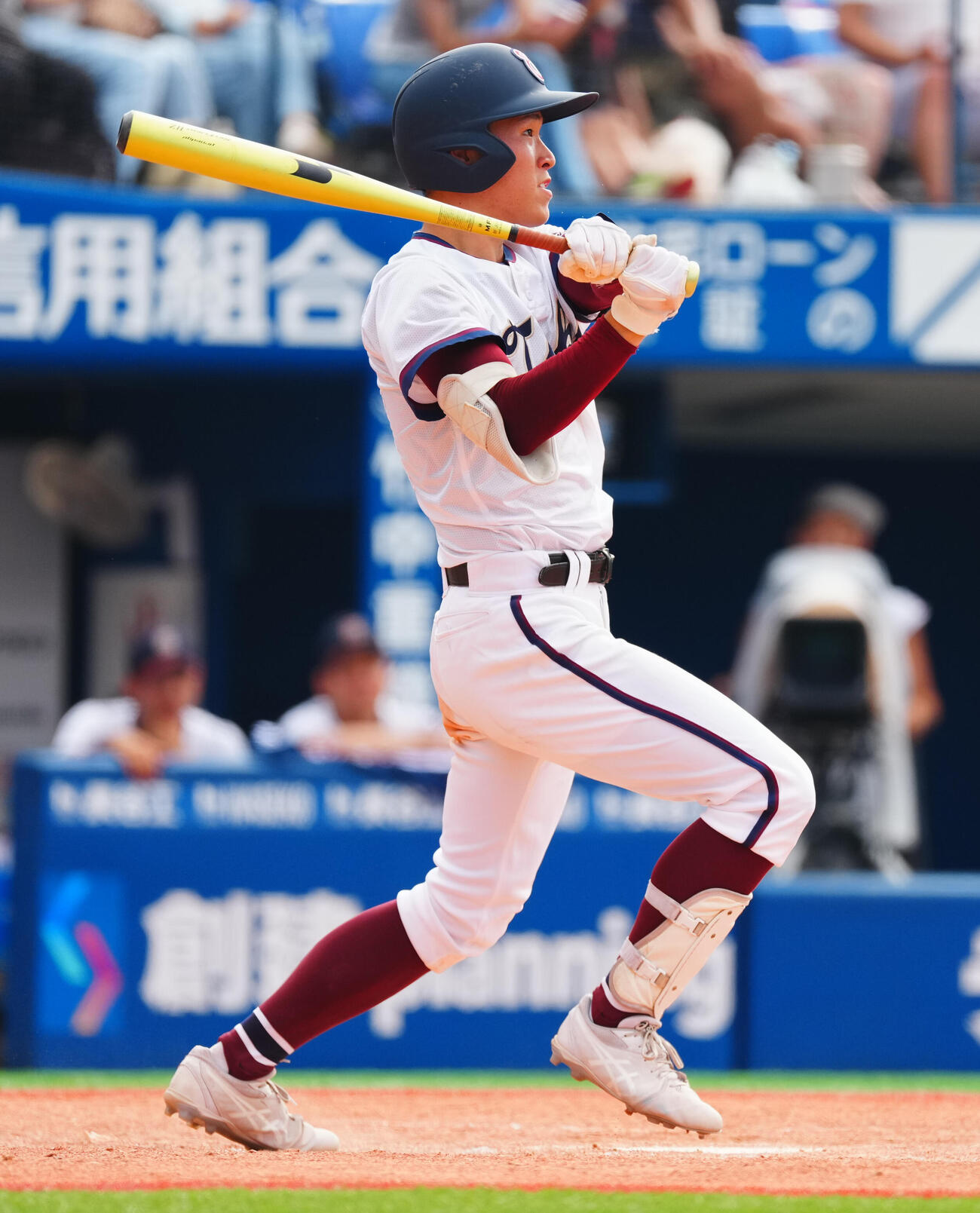 桐光学園対鎌倉学園　9回表桐光学園2死二塁、適時三塁打を放つ黄泰崇（撮影・垰建太）