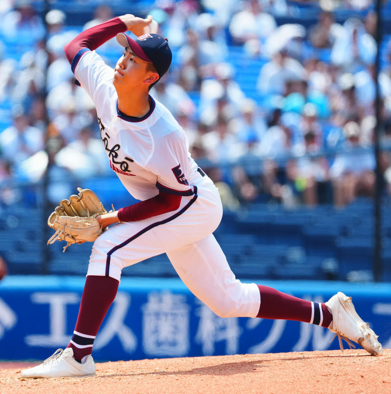 桐光学園対鎌倉学園　3回裏鎌倉学園2死一塁、桐光学園2番手の伊藤佑樹（撮影・垰建太）