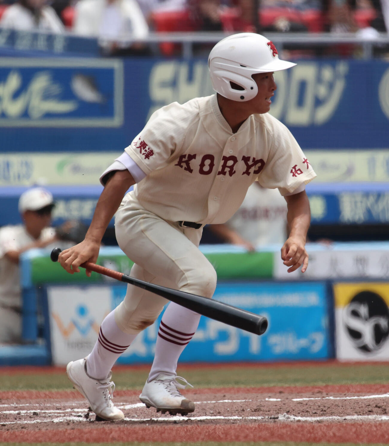 拓大紅陵対習志野　2回表拓大紅陵2死三塁、阪本幹太は適時打を放つ（撮影・柴田隆二）