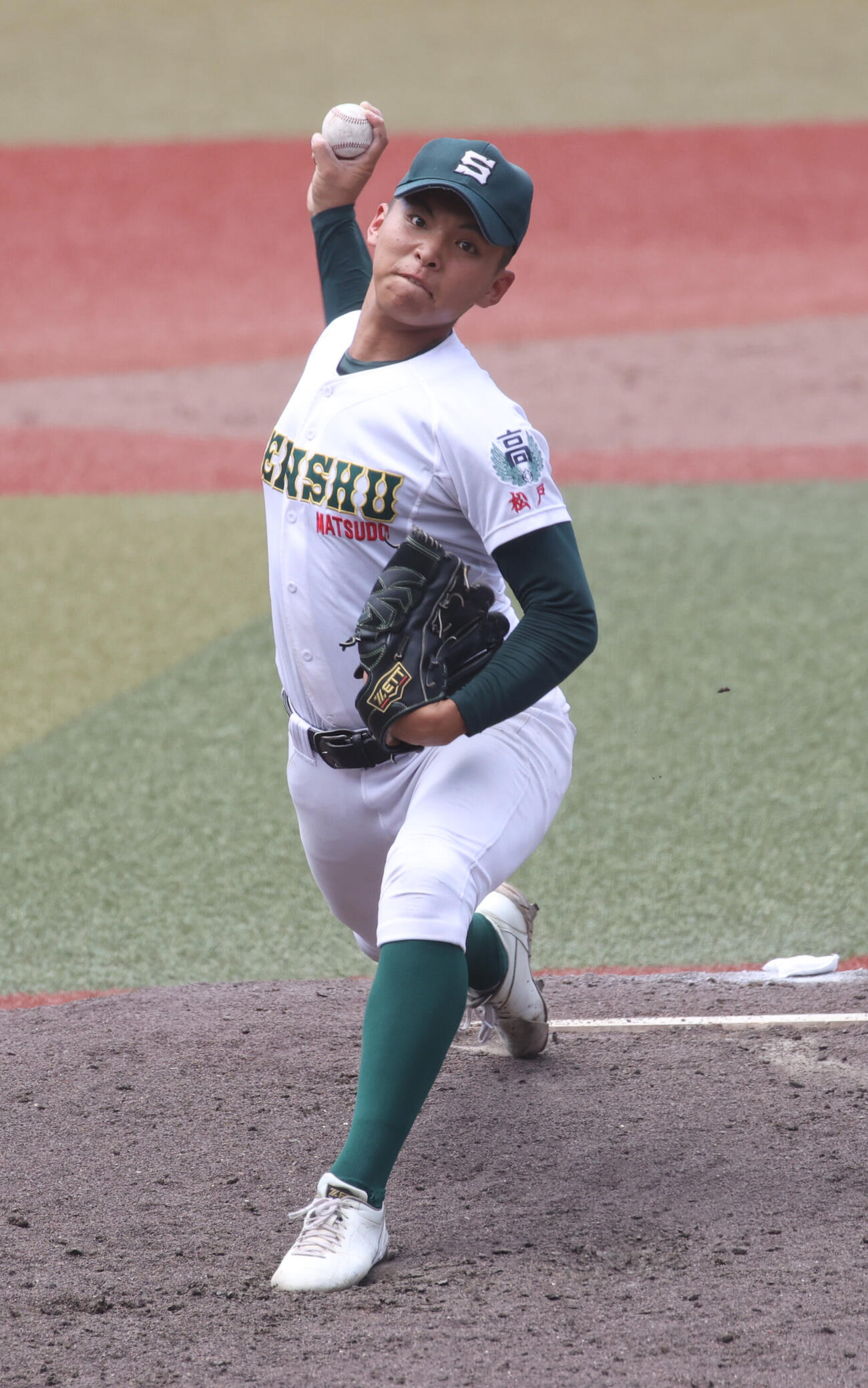 拓大紅陵対専大松戸　好投する専大松戸・門倉昂大（撮影・柴田隆二）