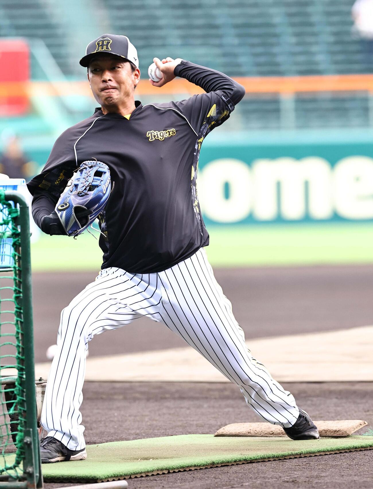 阪神多田昌弘打撃投手（2024年9月1日撮影）