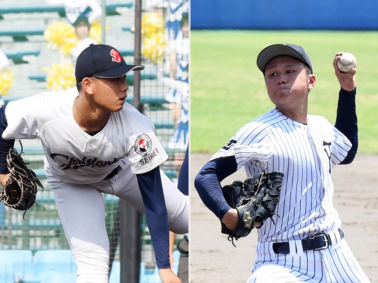 聖隷クリストファー・高部陸（左）と常葉大菊川・佐藤大介
