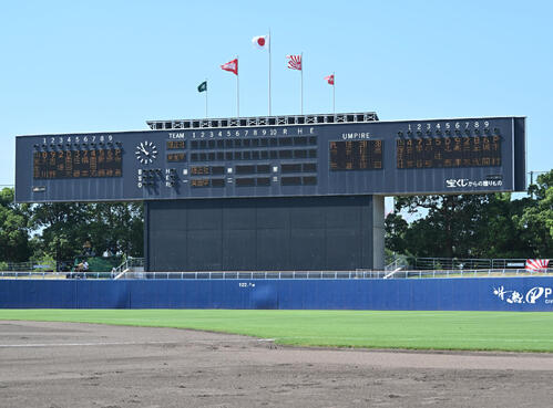 履正社対箕面学園　スタメン（撮影・石井愛子）＝2026年7月28日、大阪シティ信用金庫スタジアム