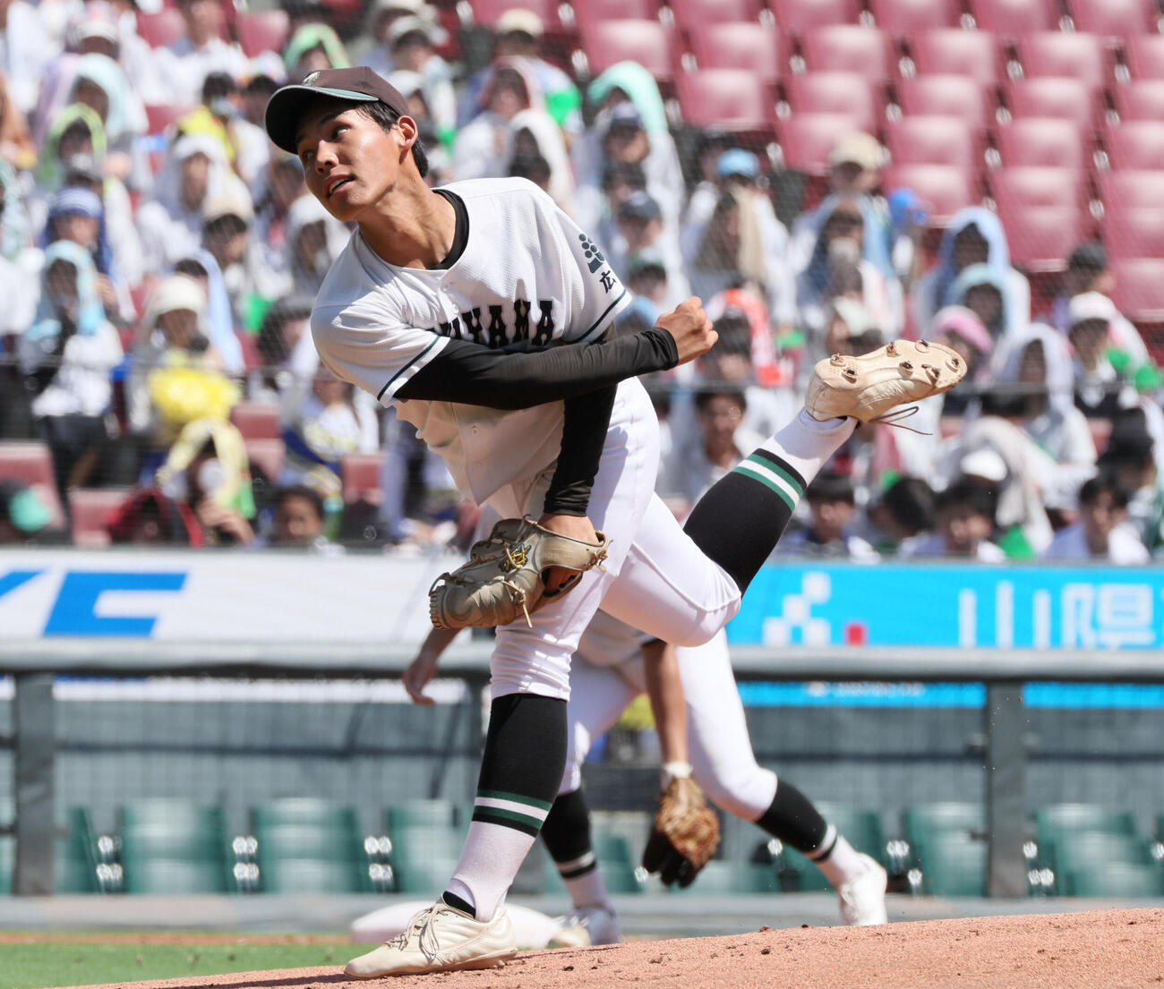 市立福山対広島商業　市立福山先発の来山凌也投手（撮影・加藤孝規）