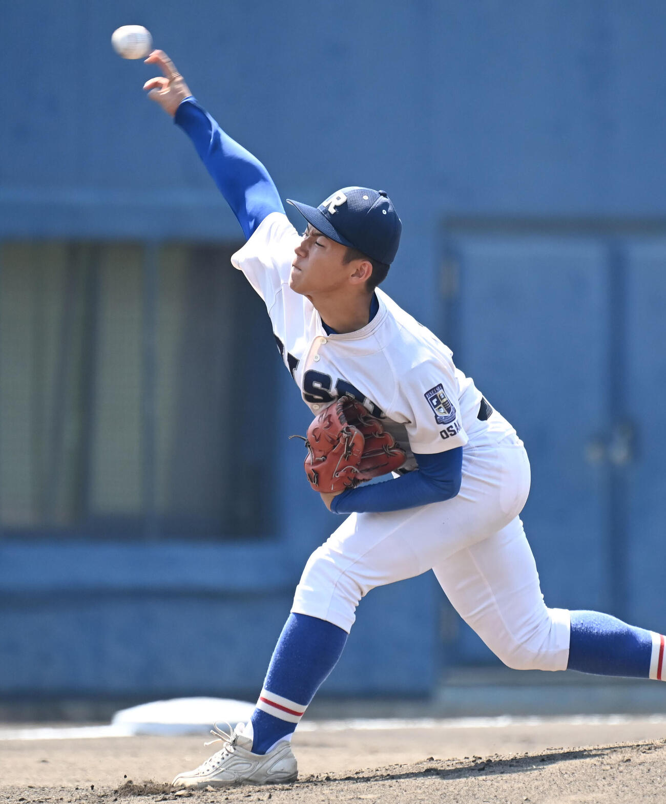 履正社対箕面学園　履正社先発の木村颯（撮影・石井愛子）＝2026年7月28日、大阪シティ信用金庫スタジアム