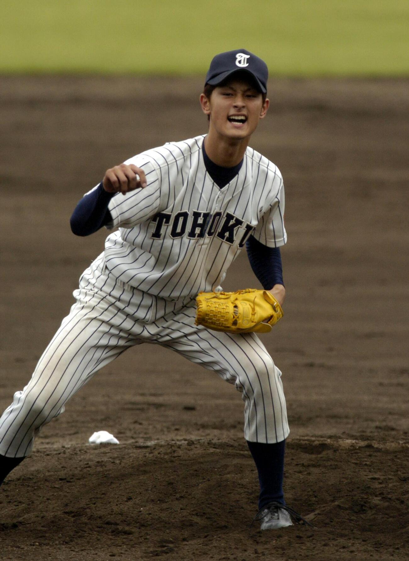 東北時代のダルビッシュ有（2004年10月撮影）