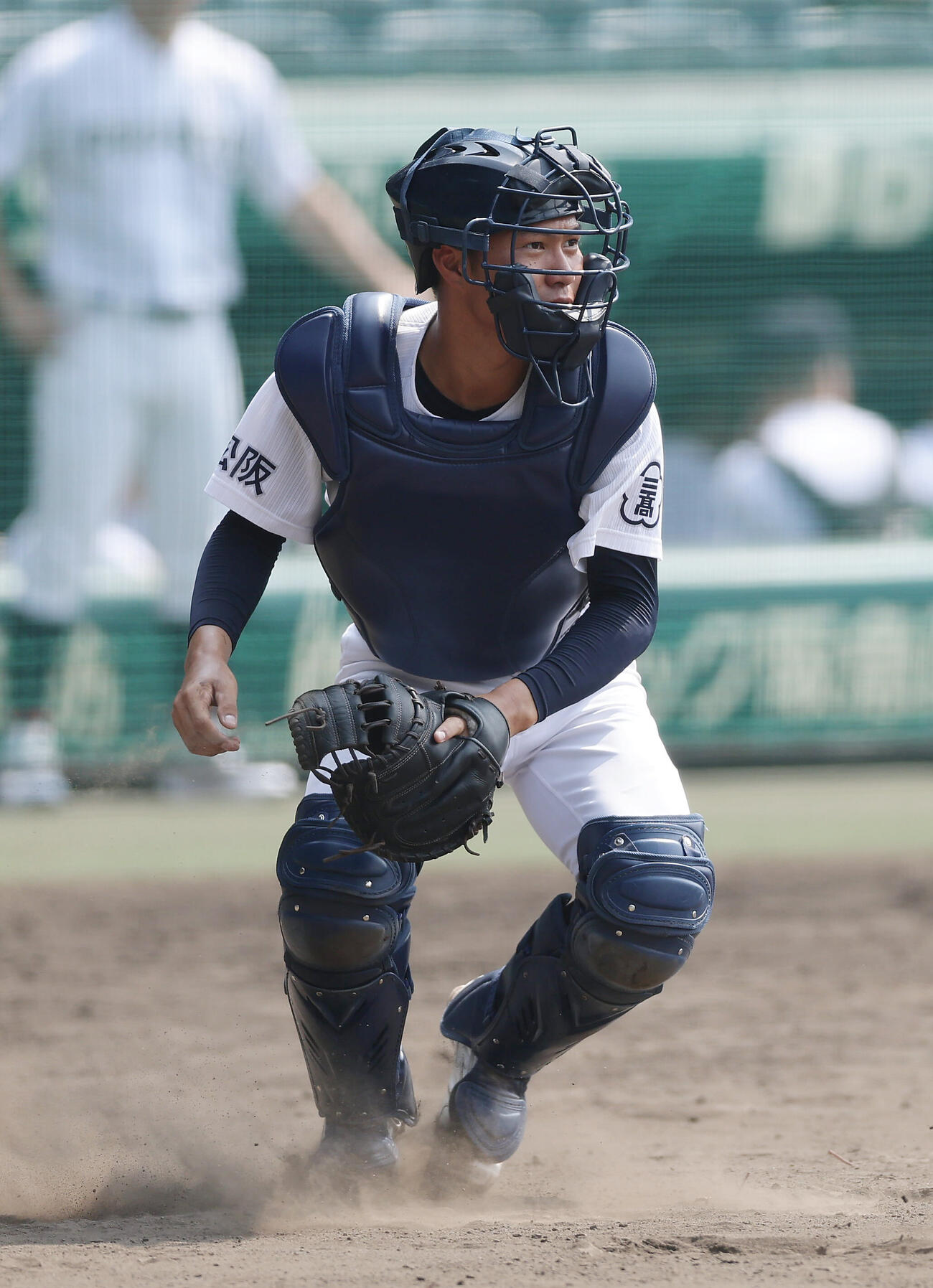 甲子園練習を行う三重・大西新史（撮影・前田充）