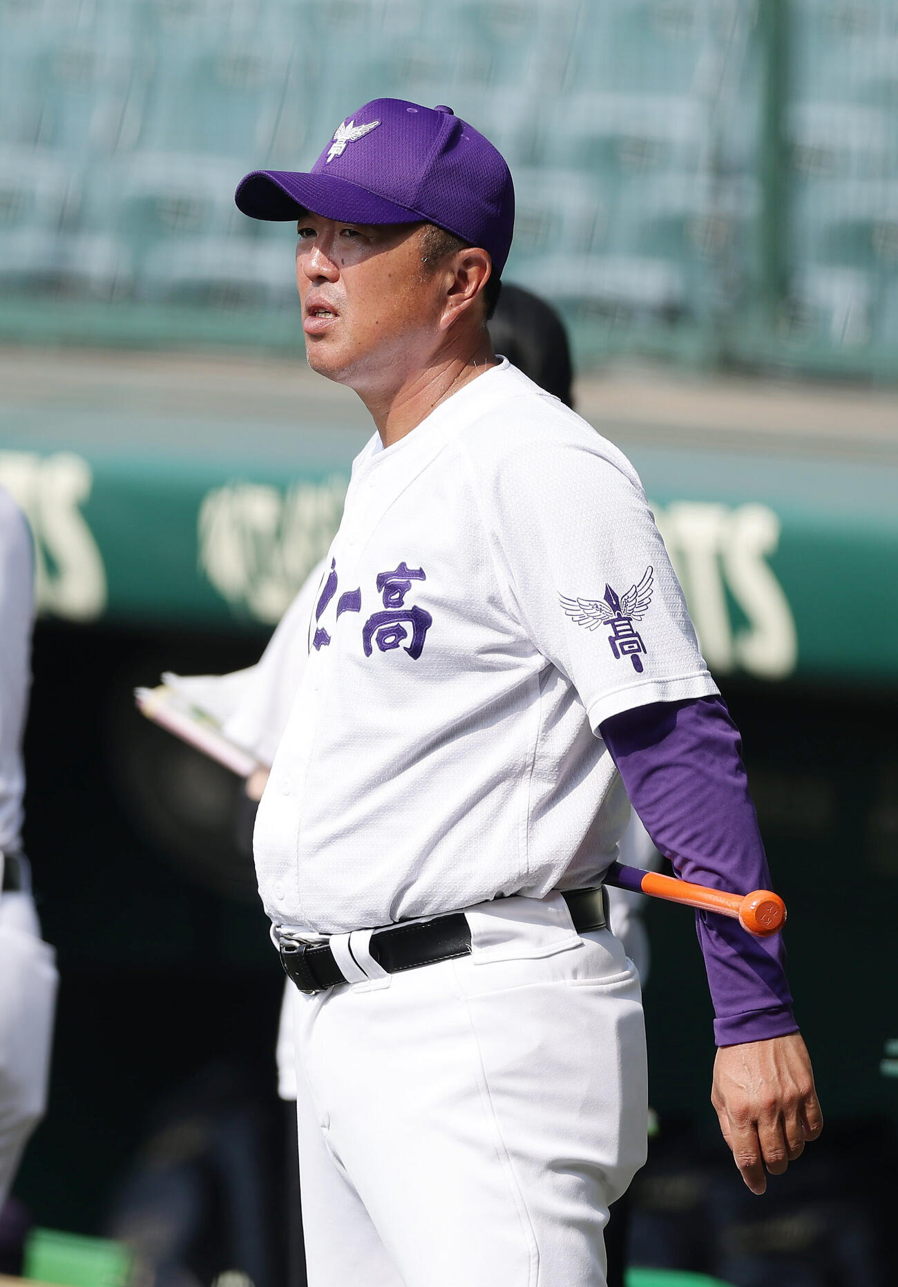 甲子園練習に臨む関東第一・米沢貴光監督（撮影・前田充）