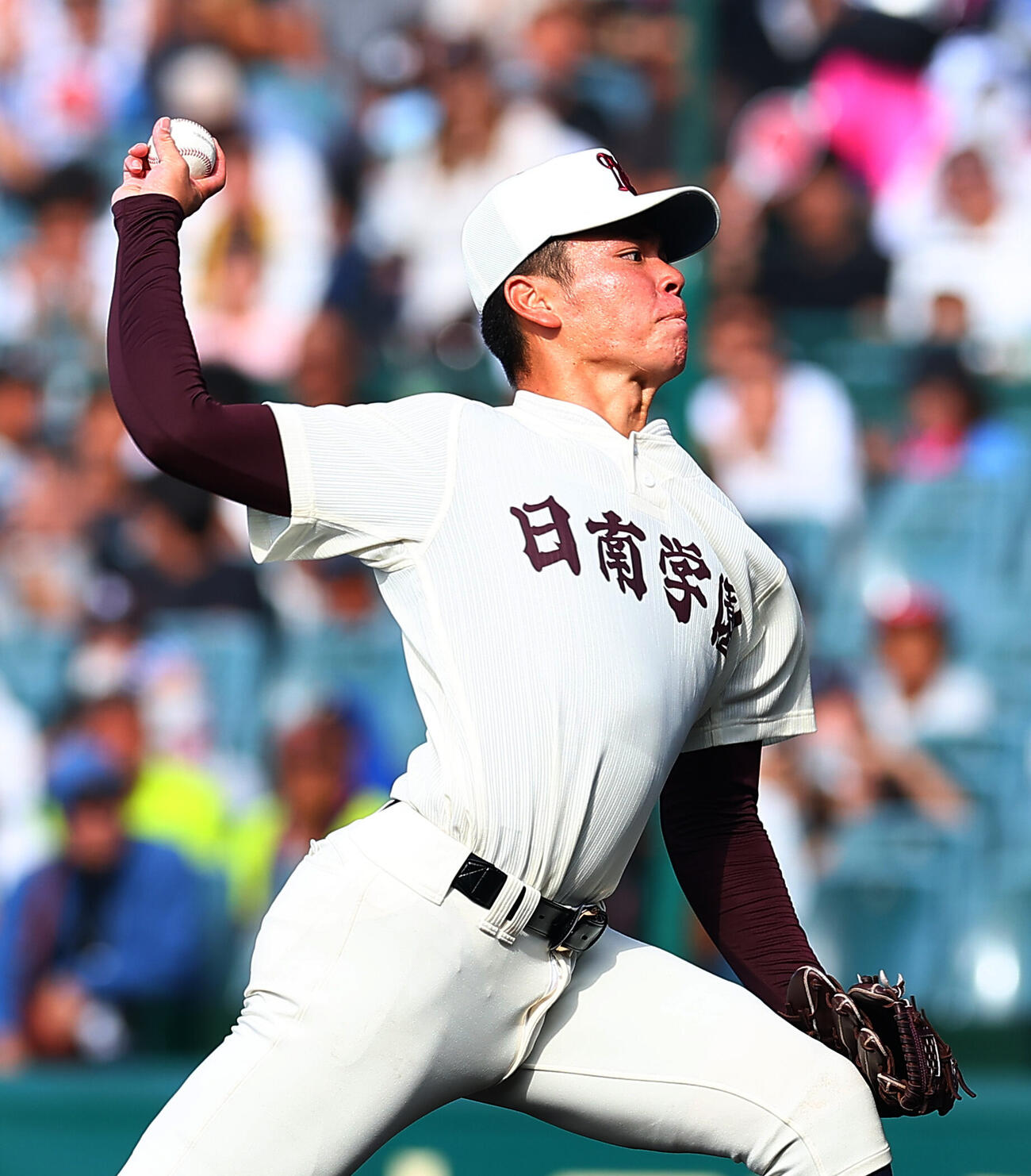 明徳義塾対日南学園　日南学園先発の田中皐晴（撮影・野上伸悟）