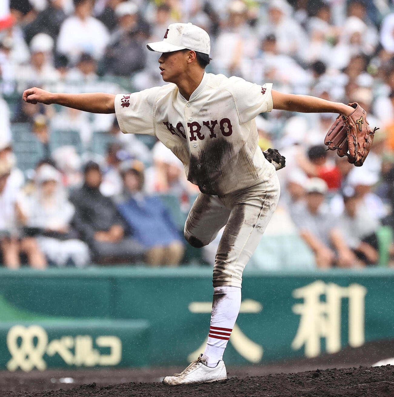 拓大紅陵対佐賀商　拓大紅陵2番手の山辺颯（撮影・上田博志）