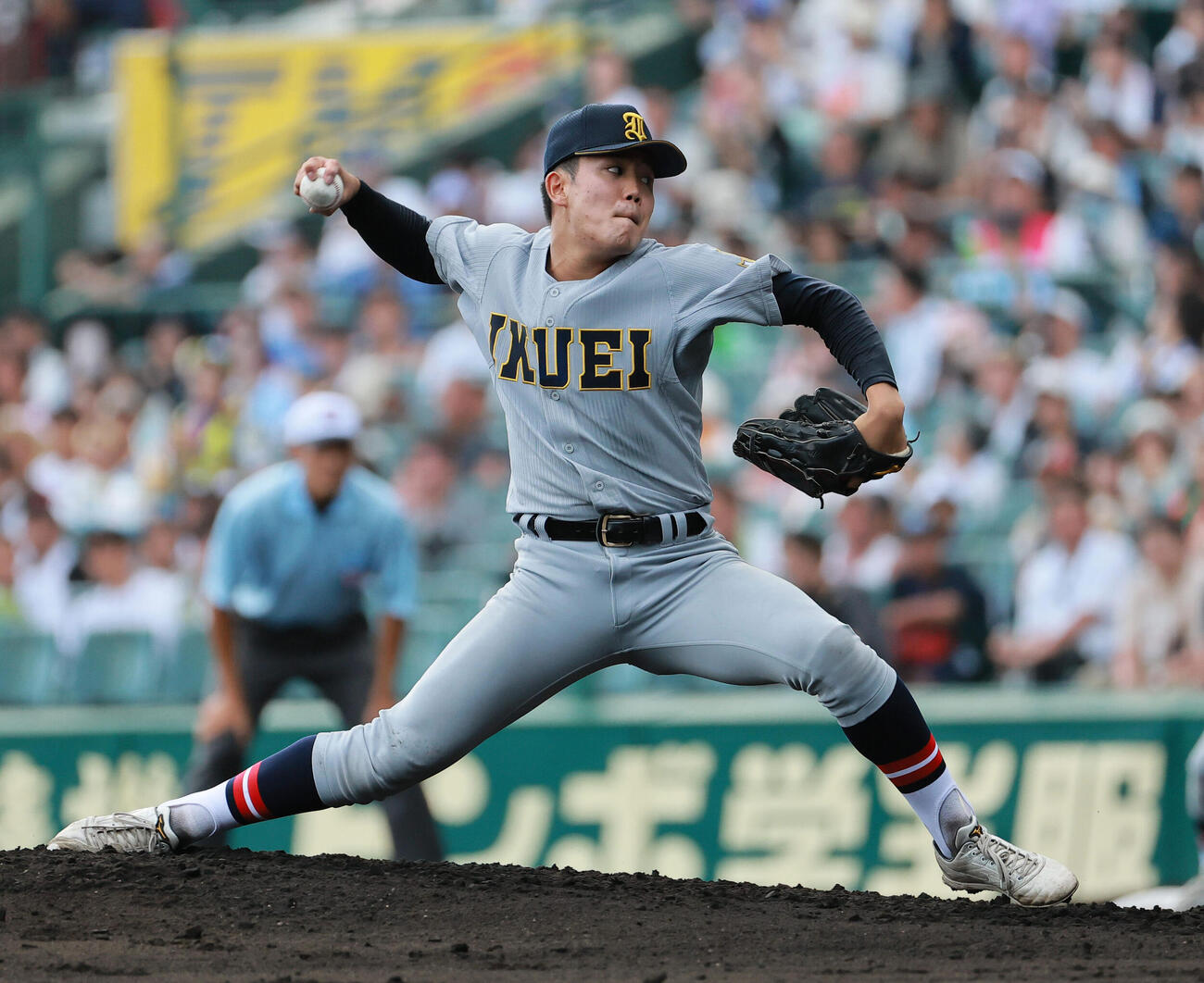 仙台育英対拓大紅陵　仙台育英先発の福井勇翔（撮影・上山淳一）