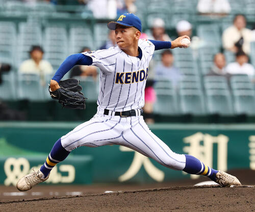佐野日大対健大高崎佐野日大戦に先発する健大高崎の大橋叡刀(撮影・加藤哉)
