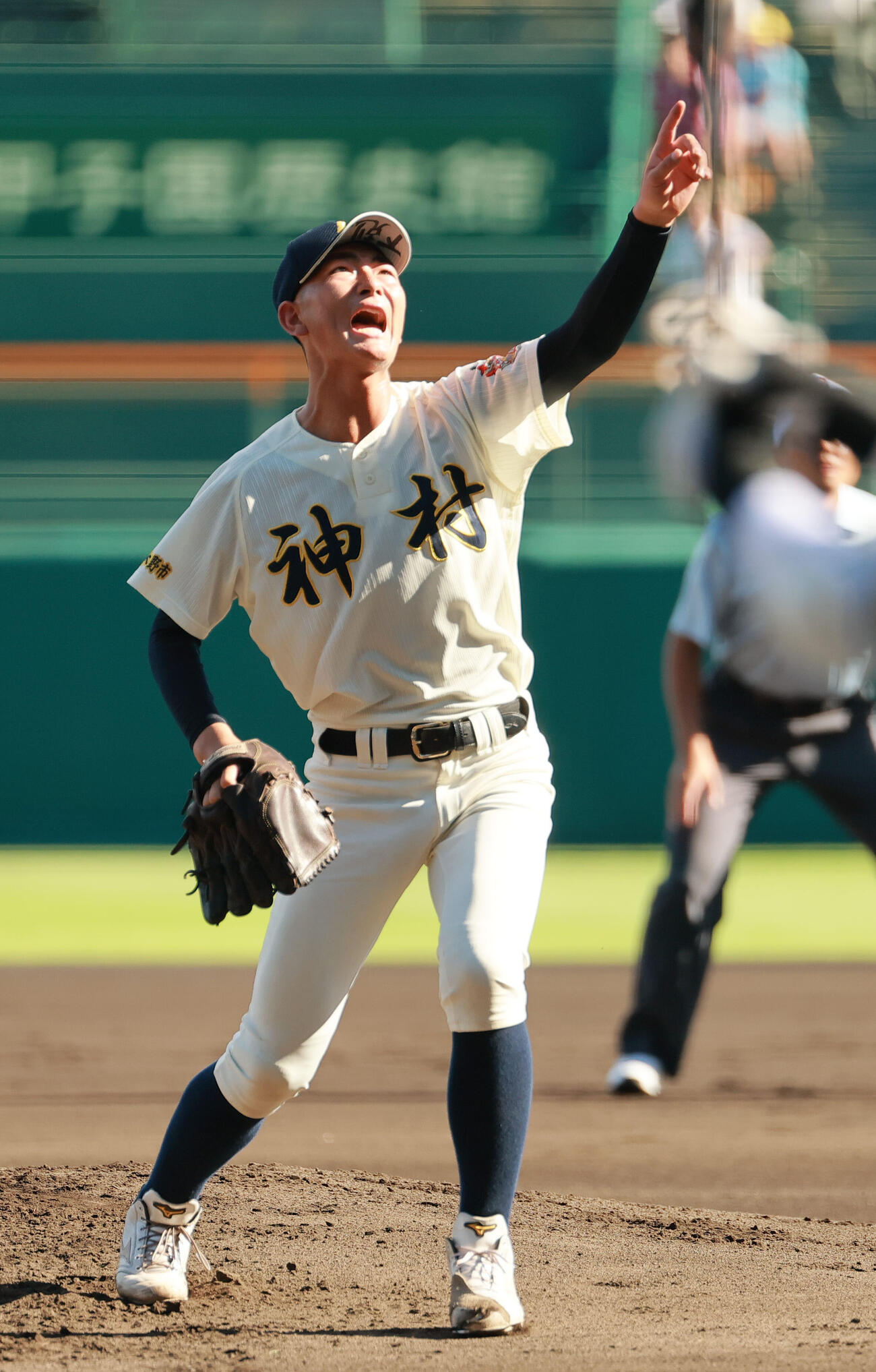 東筑対神村学園　神村学園先発の松永遥斗（撮影・上山淳一）