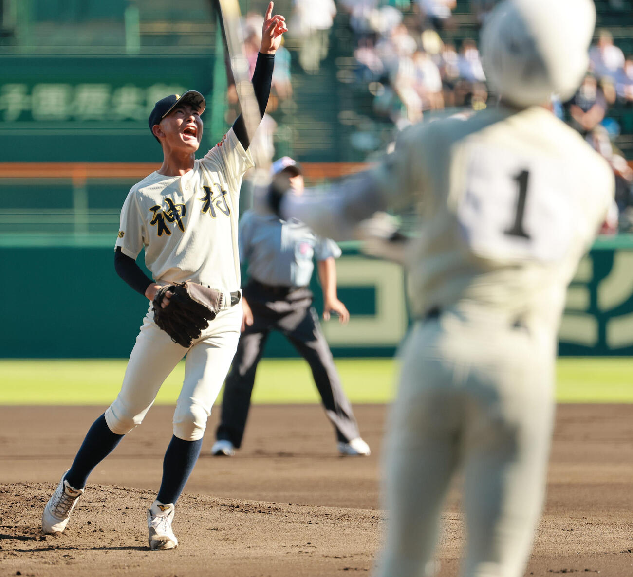 東筑対神村学園　神村学園先発の松永遥斗（撮影・上山淳一）